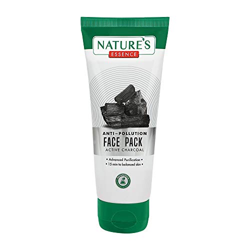 Image of Nature's Essence Active Charcoal Anti Pollution Face Pack, 65 ml + anti-pollution gel face wash Active Charcoal, 65 ml