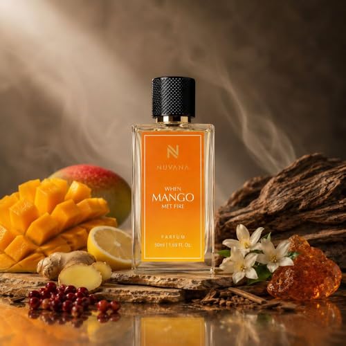 Image of When Mango Met Fire Perfume 50ml for Men & Women | Fruity Tropical Mango Fragrance with Warm Spicy Notes | Long Lasting Luxury Perfume Spray | Daily Wear, Travel & Special Occasions