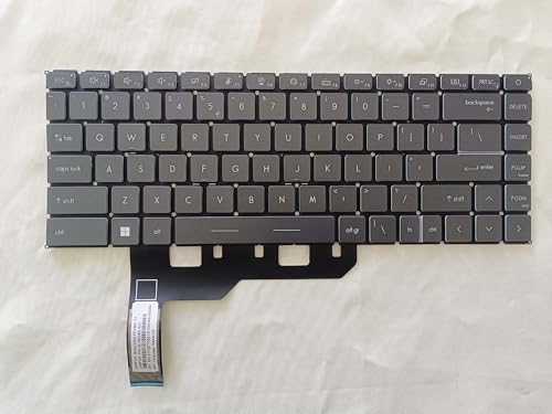 New Replacement US&English Backlit Keyboard for MSI Delta 15 MS-15CK Delta 15 A5EFK Laptop Gray with Single Color Backlight