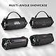 Silikonhülle Tragetasche Case Tasche Hülle für JBL Charge 6 Bluetooth Lautsprecher, Mit abnehmbarem Riemen für Fahrrad Golf Cart Geländer (Schwarz)