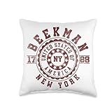 Beekman NY | New York | Vintage City Apparels Throw Pillow