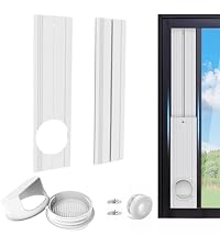 Amazon.co.jp: 窓用ダクトパネル 4枚セット 窓枠高さ67-195cmまで無