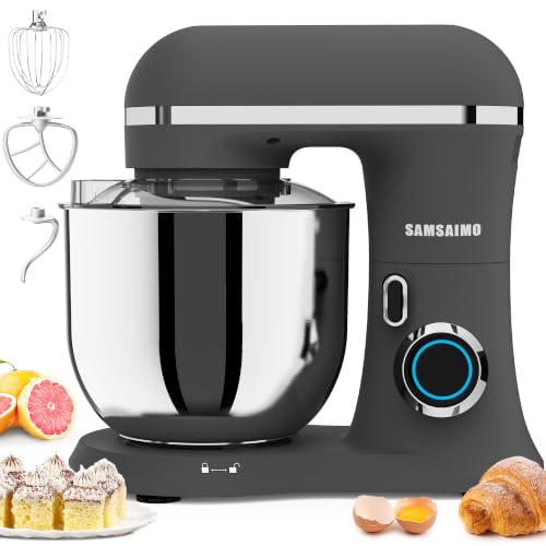 Stand Mixer, 6.5QT Tilt-Head Electric Kitchen Mixer 660W, 10-Speed Household food mixer with 304 Stainless Steel Bowl, Bread Cake Mixer include Dishwasher Safe Dough Hook, Beater and Whisk