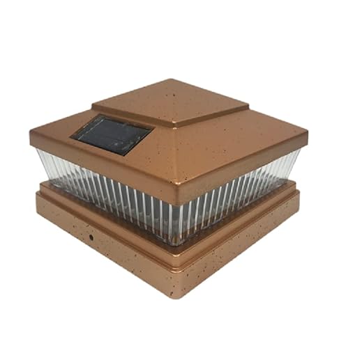 Jayxc Home 2-Pack Solar Super Bright Led 78 Lumens Outdoor Post Cap Lights For 6X6 Pvc, Vinyl, Or Plastic Post (Copper Finish Color) #TOP1