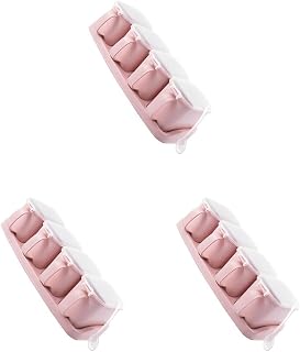 Feriuzymix Juego de 3 recipientes de 4 rejillas para especias, azúcar, sal, condimentos, tarros de almacenamiento con tapa, cuchara, utensilios de cocina, hotel, restaurante, accesorios, color rosa