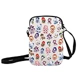 JXGZSO Bolsa tiracolo divertida de anime para fãs de anime, presente de videogame, bolsa de ombro com tema de anime, Genshin
