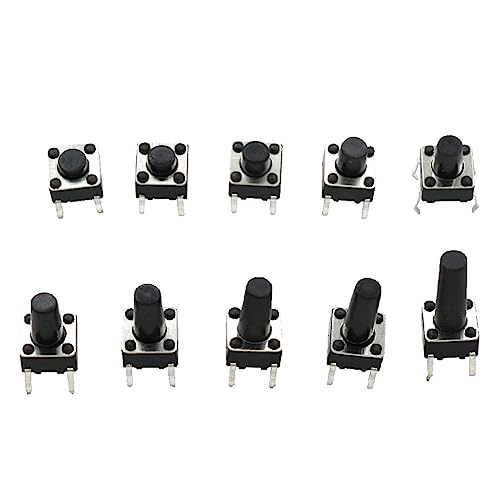 Interrupteur à bouton-poussoir tactile micro DIP 200 pièces 10 tailles assorties pour circuit