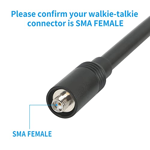 Nelawya Dual Band Vhf Uhf 144/430Mhz Ham Radio Telescopic Antenna Handheld Two Way Radio Sma Female Antenna For Kenwood Wouxun Btech  Baofeng Ham Radio Walkie Talkie #TOP3