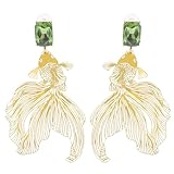 minkissy 風手彫り魚ピアス レディースシンプルスタッドイヤリング コスチュームアクセサリー に