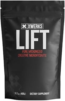 - Xwerks Lift Creatine Monohydrate Powder, Micronized and Unflavored with 80 Servings, 5000mg, 5g Per Scoop, Highly Soluble Pre Workout Creatine for Women and Men, Muscle Power and Training Endurance