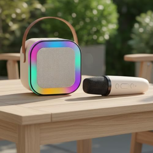 Image of Kids Mandi Mini Karaoke Machine for Kids | Portable Bluetooth Speaker with Wireless Microphone | Fun Singing & Music Toy for Boys & Girls (Multicolour)