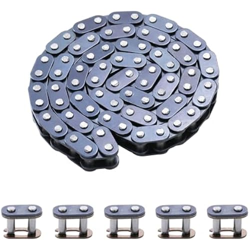 KAMIER T8F 8mm Chain 74 Links Heavy Duty for Razor Electric Dirt Quad 500 4 Wheeler 43cc 47cc 49cc 50cc 2-Stroke ATV Mini Chopper Super Pocket Bike Gas Scooter Goped Kids Mini Moto Drive Chain Parts