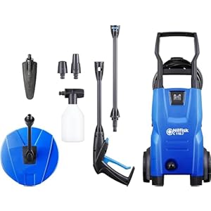 Nilfisk C 110 Bar Hogedrukreiniger – Mini hogedrukreiniger + schuimsproeier + Compacte terrasreiniger + borstel (1400 W)