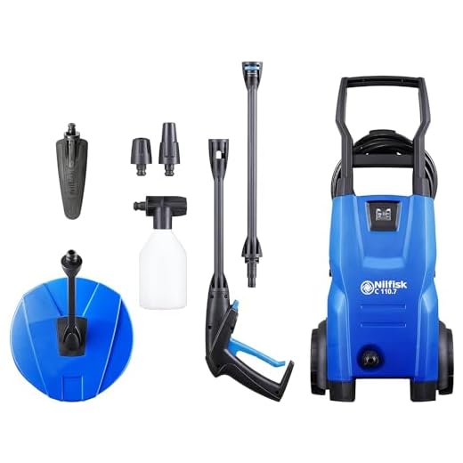 Nilfisk C 110 Bar Hogedrukreiniger - Mini hogedrukreiniger + Schuimspuit + Compacte Patio-reiniger + borstel (1400 W)