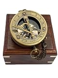 US Handicrafts Captain’s Brass Sundial Compass