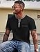 COOFANDY Mens Henley Short Sleeve Classic Lightweight Tee Shirt 4 Button Fashion Pullover T-Shirts Casual Henley Shirts S-XXXL Black