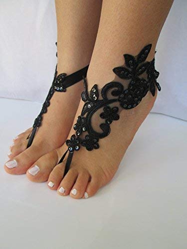 black beach sandals