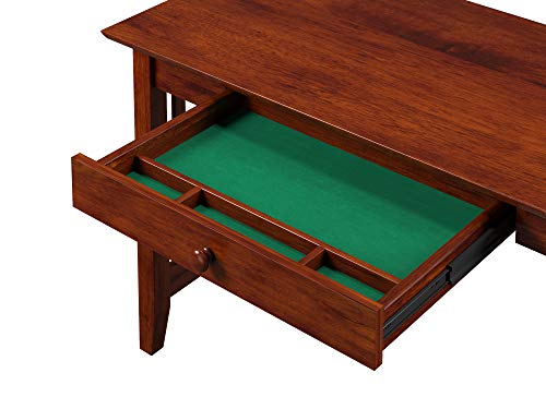 Afi Ah12224 Mission Desk With Drawer And Charging Station, Walnut #TOP6