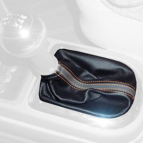 RedlineGoods Shift Boot Compatible with Chevrolet HHR 2006-11. Tailor Made - not Universal. Genuine top-Grade Italian Black Leather with Silver Thread