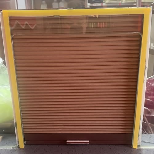 Retractable Kitchen Serving Window Door with Handle, Easy Install Cellular Folding Sliding Hatch Doors for Camper/Hotel/Dining Room/Patio/Terrace - Custom(40 x 40 cm)