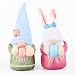 EKKONG Pâques Gnomes Peluche Tricotée Pâques Poupée Pâques, 2pcs Décorations Pâques Poupée, Deco Pâques Naines, Lapin De PâQues Decoration pour La DéCoration Et Les Cadeaux