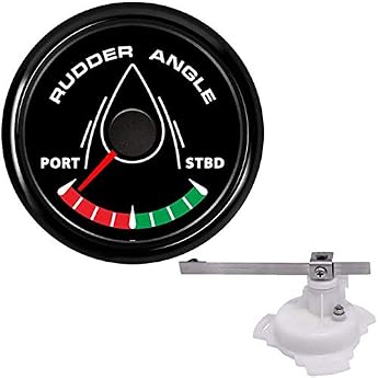 KAOLALI Rudder Position Indicator with Sensor Waterproof Rudder Position Indicator 0-190 Ohm for Boat Yacht