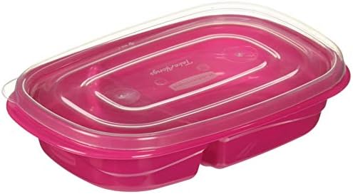Rubbermaid TakeAlongs Sandwich Food Storage Containers, 3.7 Cup, Colors may vary