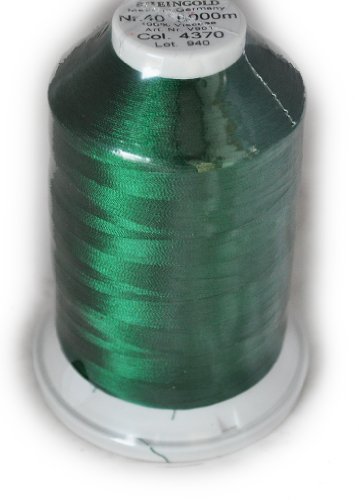 Hilo Rayón Rheingold No. 40 Verde Oscuro, Cono Comercial para Bordado en Máquina, 5500 yardas miniatura 1