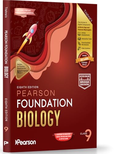 Image of Pearson'26 Foundation Biology Class 9| For NEET, NTSE & Olympiad Exams|NEET Practice Questions|Free 6 Online Assessments, 35 Video Solutions, 6 work sheets & Tests in Pearson MyInsights & elibrary