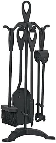 5 Pieces Companion Set Black Fireside Fire Tools Fireplace & Accessories 1042