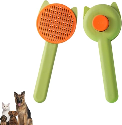 Brush for Long-Haired-Cats, Cat Brush for Shedding: Grooming, Teymovlt Easy to Remove Loose Undercoat, Painless, Upgraded