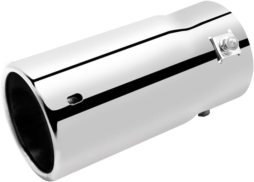 Car Universal Exhaust Tips Stainless Steel Fit 1.75 to 2.5 Inch Car Exhaust Pipe Modification Tail Throat Tail Pipe Steel Motorcycle Exhaust Tips