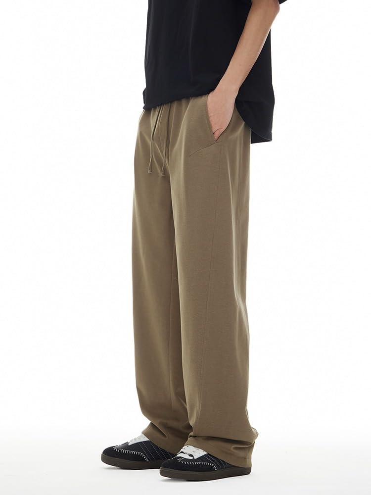 Men's Spring Fall Lightweight Casual Pants Straight Drop Trousers Pants for Men