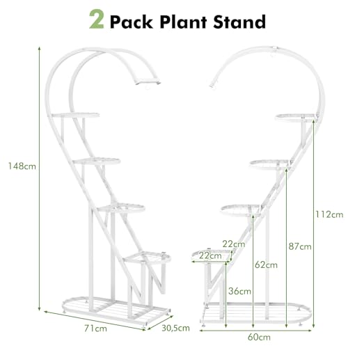 Support de plantes gain de place HOMASIS pour organiser vos pots de fleurs