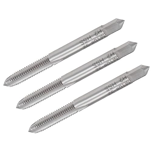 Image of TA-VIGOR 10-32 UNF Straight Flute Thread, Screw Machine Tap with H2 Tolerance, High Speed Steel 3 Flutes Screw Thread Milling Tap 3Pcs