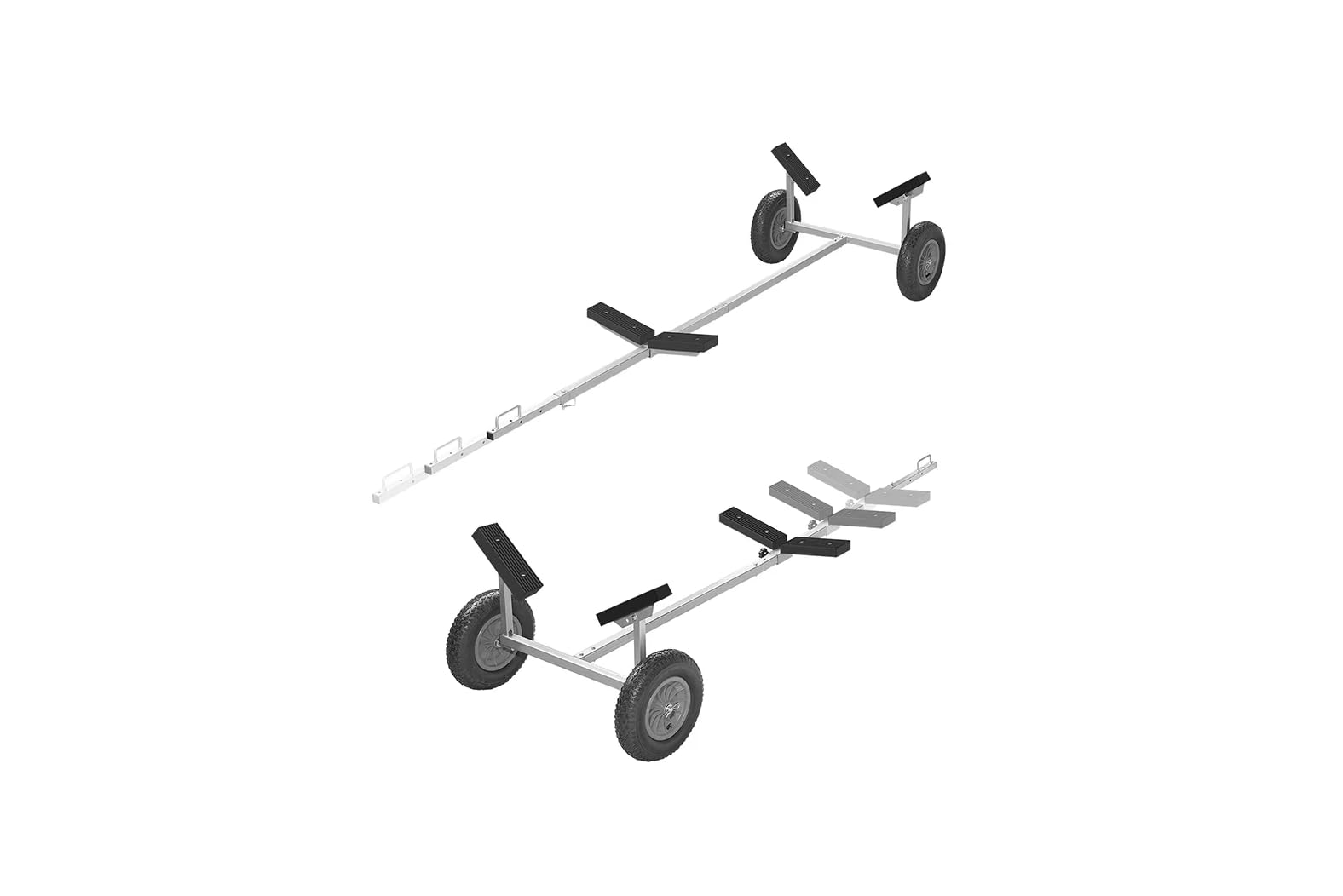 ProPlus Trailer Bootswagen 245-304cm Slipwagen Kajakwagen Kanuwagen Schlauchboot Wagen Handtrailer