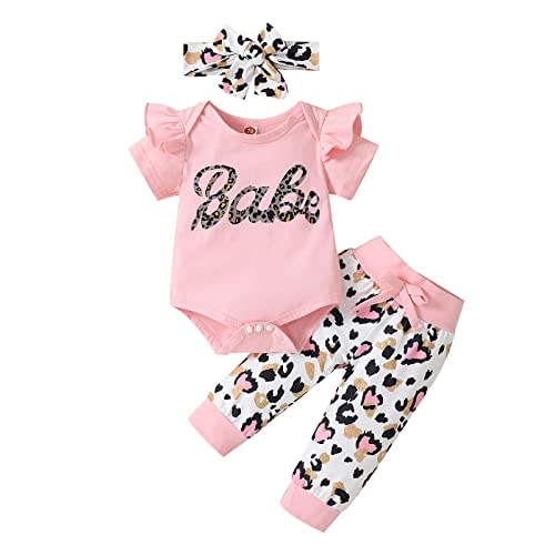 Image of MIEKISA Baby Girls Romper and Pants Sets 0-18 Months