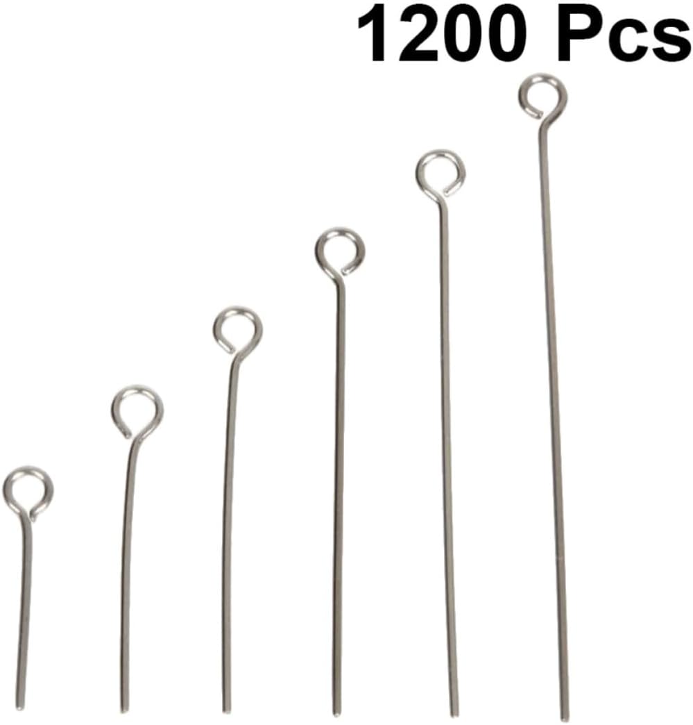 Open Eye Pins Silver for Jewelry Making Stainless Steel 1200pcs