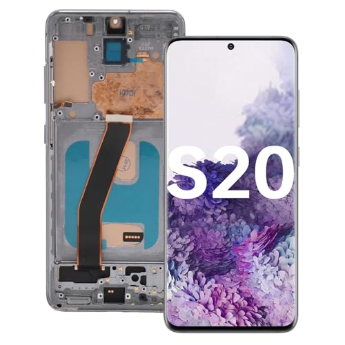 Organisk Skärmbyte för S20 4G, S20 4G 6,2 Tums Ram, Digitaliseringsenhet med Ramreparationsverktyg för S20 4G (BLUE)