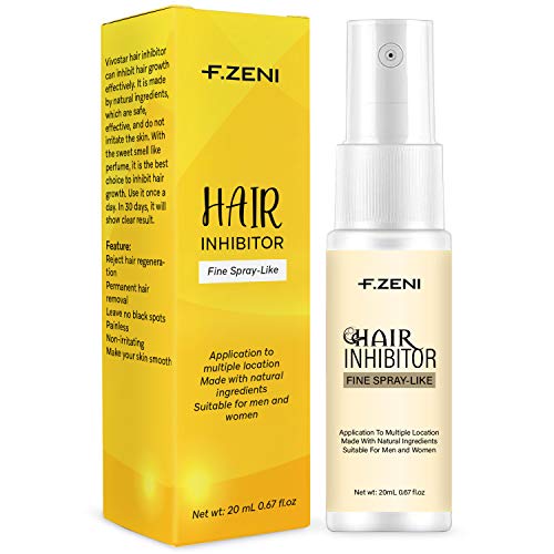 F.ZENI Hair Inhibitor, Upgraded Airless Spray, Painless Hair Growth Stop Spray, Non-Irritating Hair Growth Inhibitor, for Face, Underarm, Arm, Leg, Bikini, with Pleasant Scent