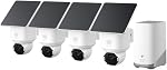 eufy Security SoloCam E42 4-Cam Kit (HomeBase S380), 4K Security Camera Wireless Outdoor, Solar Powered, AI Motion Tracking, Strobe Light, Pan & Tilt, Facial Recognition, Local Storage Up to 16 TB