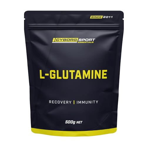 L-GLUTAMINE - 500g - 100 Servings - Amino Acid - Recovery - Immunity - by Cyborg Sport