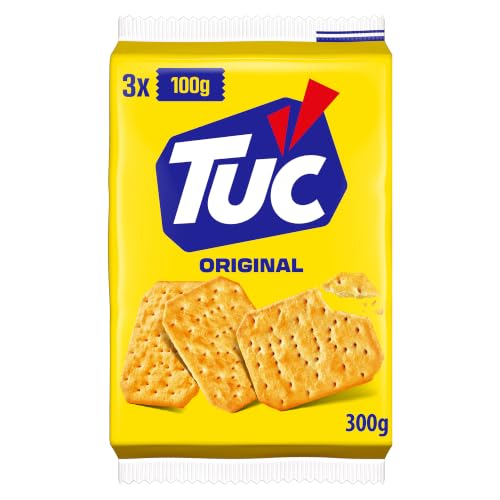 Tuc - Galletas Crackers Saladas Originales, Pack Ahorro de 3 x 100g