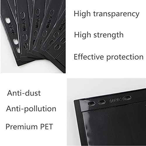 MUROAD Stempelseiten für Briefmarkenalbum Binder, 10 Blatt 6S Seiten für Stempelseiten Sammler, Profi-Packung (6 Reihen)