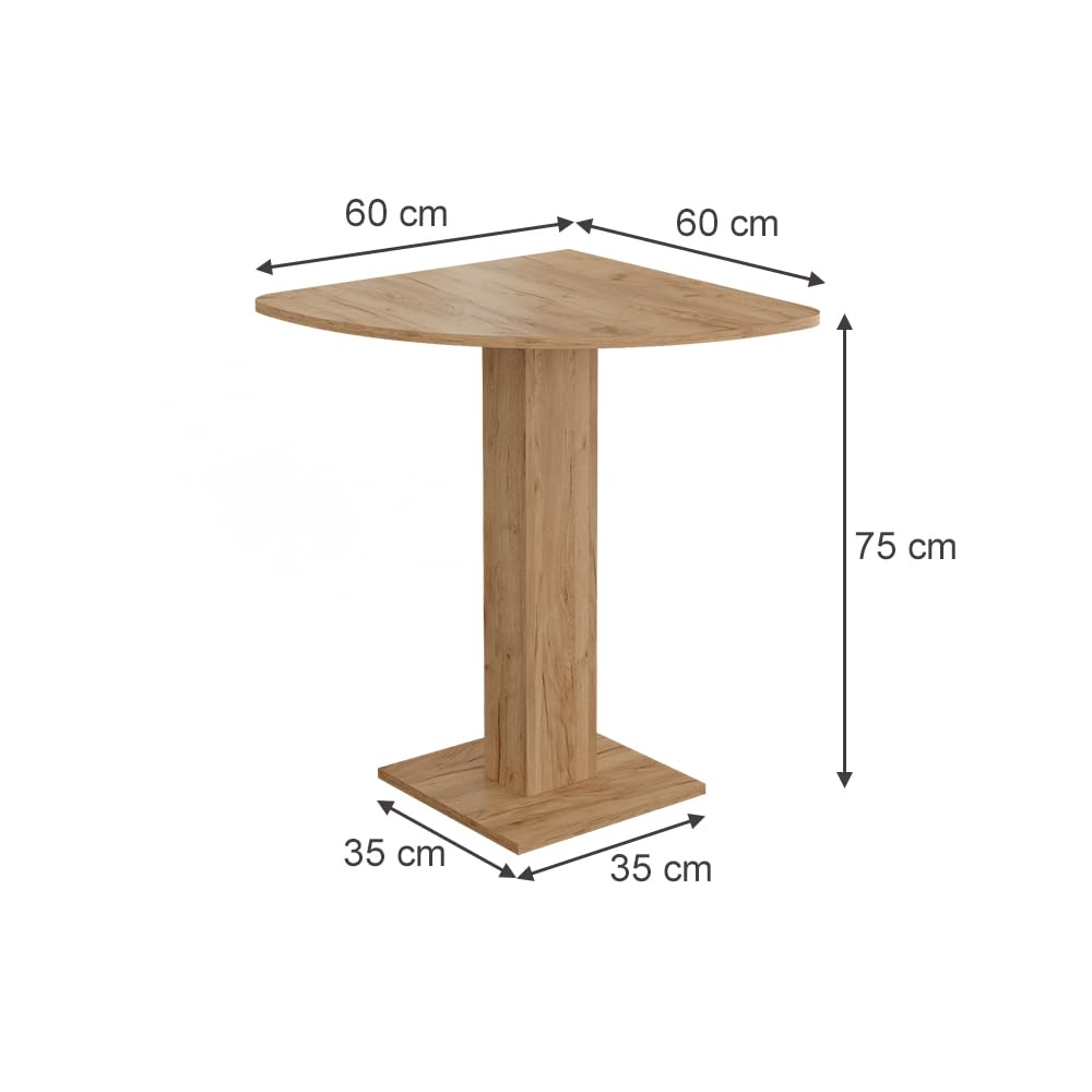 Vicco tavolo da pranzo Roman, Rovere dorato, 60 x 60 cm