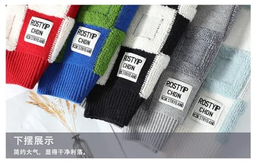 Men Clothing Sweater Harajuku Knitted Hip Hop Streetwear Pullover Oversized O-Neck Vintage Sweaters3