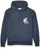Logo-Print auf der Brust Nudie Jeans Herren Marcus Solid Logo Boy Kapuzenpulli, Navy, XX-Large