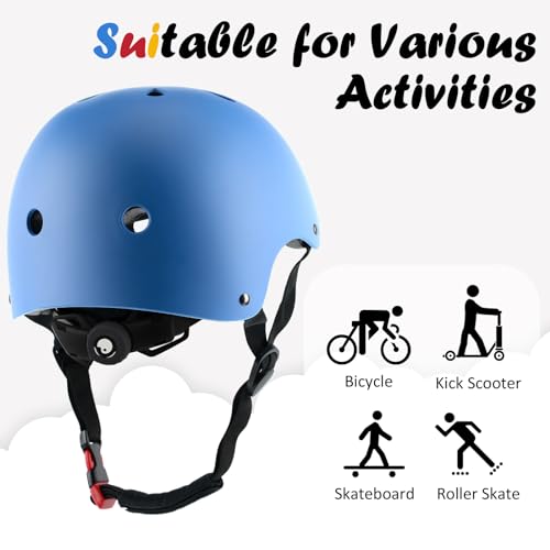 Kids Bike Helmet, 3 Sizes from Toddler to Youth, Blue, Medium by OUWOER - Used condition - Image 4