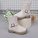 Girls Ankle Boots Waterproof High Top Thick Leather Side Zipper Boot Fashion Thick Soft Flat Outdoor Rain Shoe