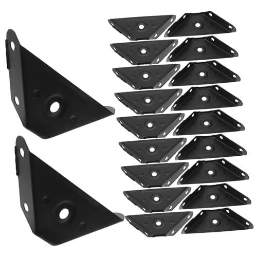 CIYODO Stylish 20pcs Right Angle Fixings Cabinet Triangle Corner Brackets 90 Degree Bracket Support for Long-Lasting Durability